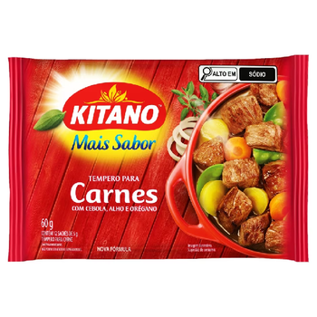 Tempero Kitano Mais Sabor para Carnes 12un 60g