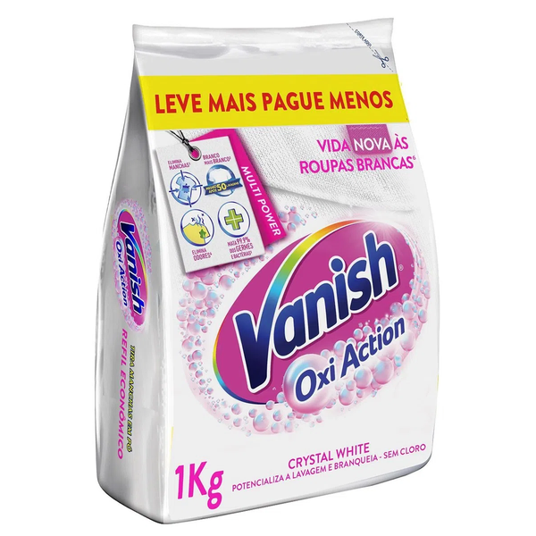 Tira Mancha Vanish em Pó Roupas Brancas Refil 1kg