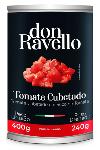 Tomate Pelado Don Ravello Italiano Cubos 400g