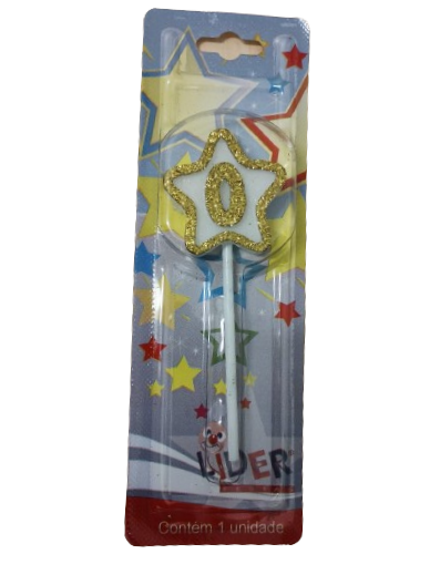 Vela Líder Festa Estrela Dourada  N.0 Un