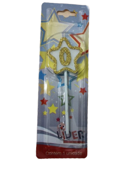 Vela Líder Festa Estrela Dourada  N.0 Un