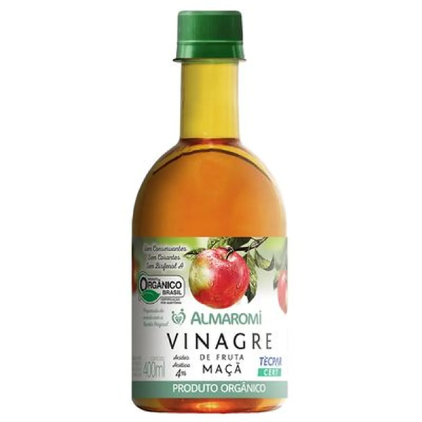 Vinagre de Fruta Maça Almaromi Orgânico 400ml