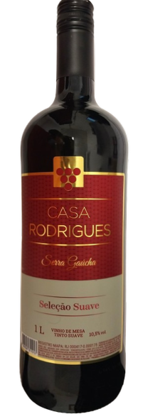 Vinho Casa Rodrigues Tinto Suave 1L