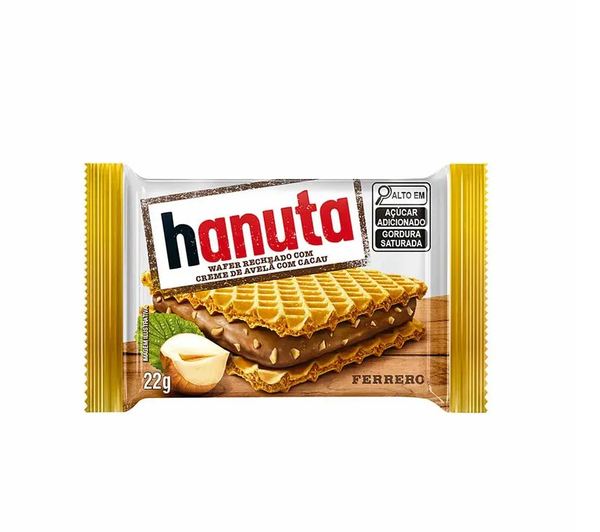 Wafer Hanuta Ferrero Creme de Avelã com Cacau 22g