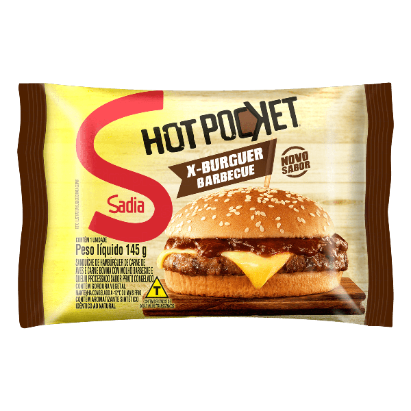 X Burguer Sadia Hot Pocket Barbecue 145g