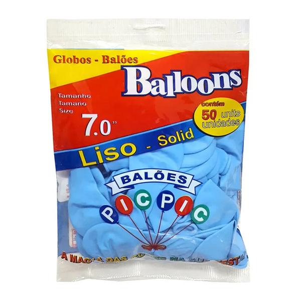 BALAO LISO 7.0 50X1 PIC PIC AZUL CLARO