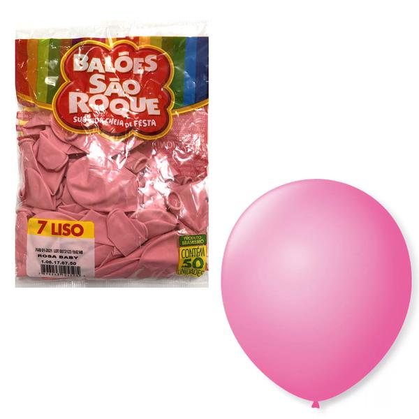 BALAO LISO 7.0 50X1 PIC PIC ROSA BABY