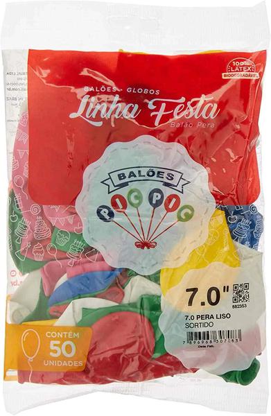 BALAO LISO 7.0 50X1 PIC PIC SORTIDO