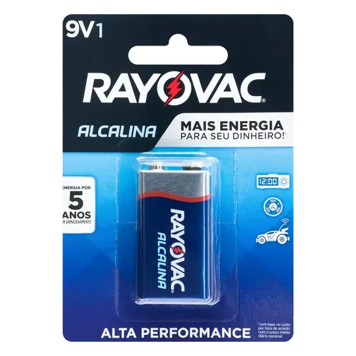 BATERIA RAYOVAC ALC 9V SM C/1UN