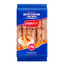 BISC SETE CAPAS PAO DOCE POPULAR 270G