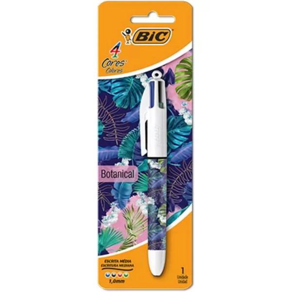 CANETA BIC ESF 4 CORES DEC FLORA MISTA