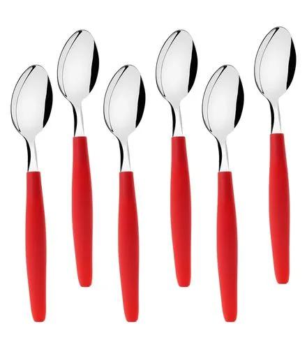 COLHER DE MESA RATTAN VERMELHO 6PCS