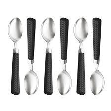 COLHER DE SOBREMESA RATTAN PRETO 6PCS