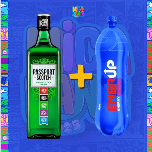 COMBO 01 WHISKY PASSPORT 1L + 01 ENERG.