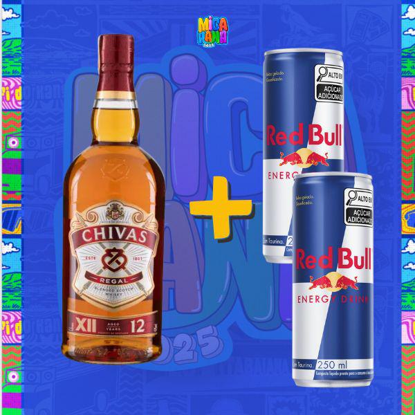 COMBO 1 WHISKY CHIVAS 12ANOS 1L + 2 REDB