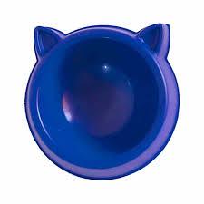 COMEDOURO PLASTICO GATOS 100ML AZUL