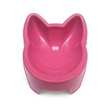 COMEDOURO PLASTICO GATOS 100ML ROSA