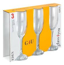 CONJUNTO TACAS P/CHAMPAGNE EDEN G4U C/3U