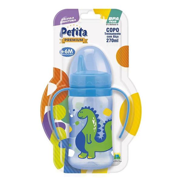 COPO C/VALVULA+ALCA AZUL COLOR 270ML PET