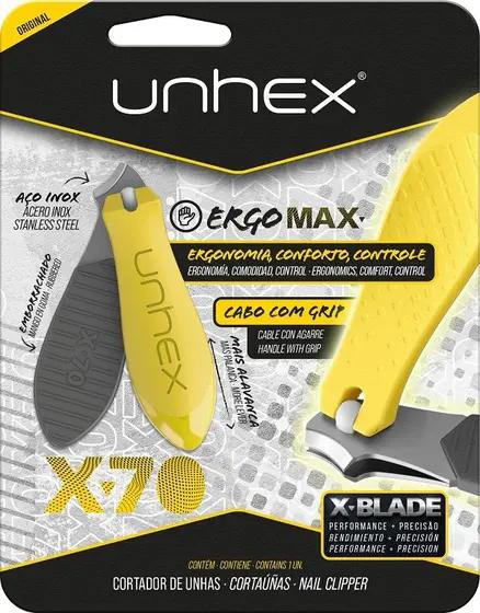 CORTADOR PARA UNHAS UNHEX X70 AMARELO
