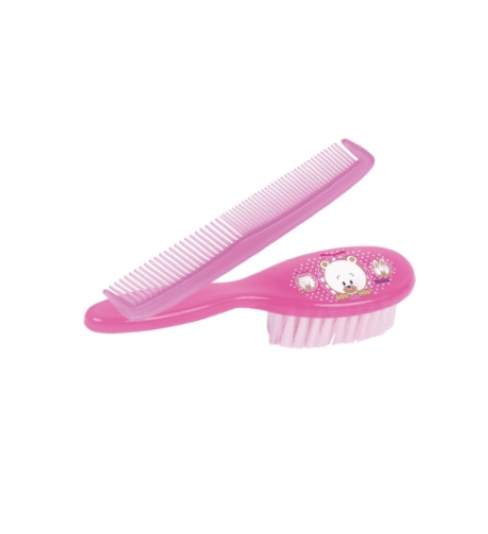 ESCOVA E PENTE FILHOTES ROSA PETITA