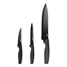 FACA GLOW 3 PECAS P/CARNE GLITTER PRETO