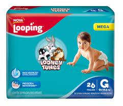 FRALDA LOOPING LOONEY TUNES MEGA G 26UN