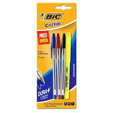 KIT DE CANETAS SORTIDAS BIC CRISTAL C 3