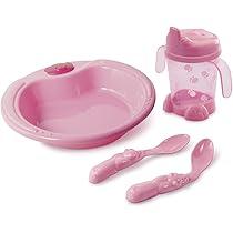 KIT REFEICAO C/COPO ROSA COLOR URSO 270M