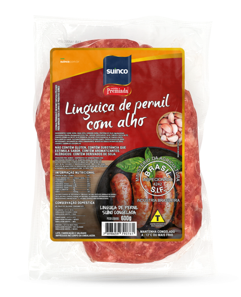 LINGUICA DE PERNIL COM ALHO CONGELADA SU