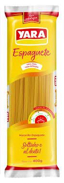 MACARRAO YARA ESPAGUETE N0 400G (AMARELO