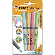 MARCADOR BIC TEXTO PASTEL BL