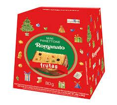 MINI PANETONE ROMANATO FRUTAS CARTUCHO 8