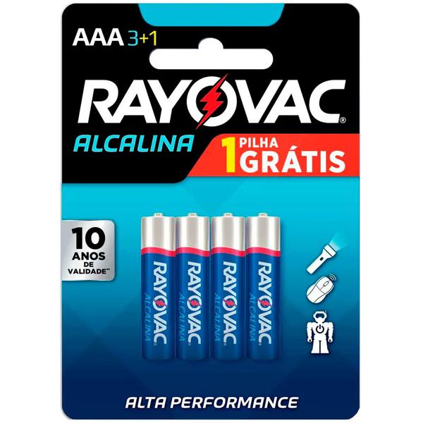 PILHA RAYOVAC ALC AAA SM L4P3