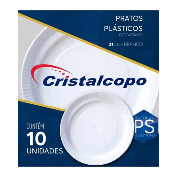 PRATOS CRISTAL COPO RASO 10UN