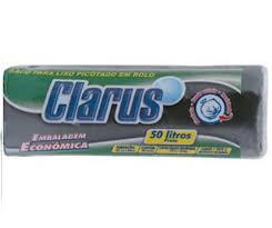 SACO P/LIXO CLARUS 50L ROLO PRETO 50UN