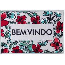 TAPETE BEM VINDO FLORES 40CMX60CM