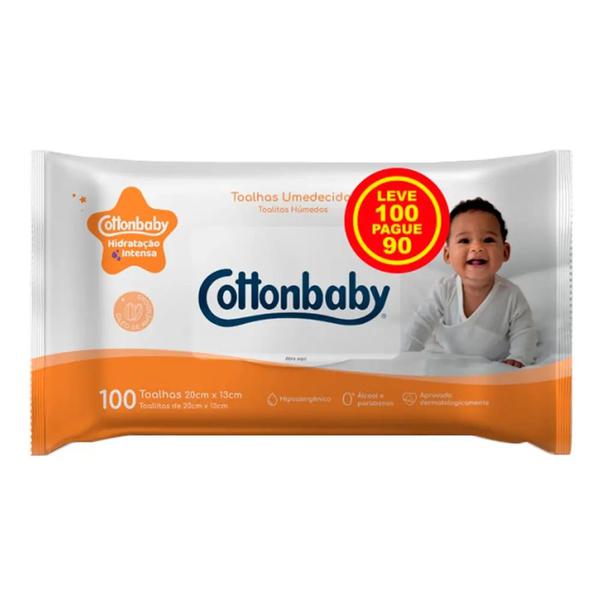TOALHA UMED COTTONBABY HID INTEN C/100