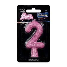 VELA FESTCOLOR GLITTER ROSA N 2
