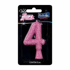VELA FESTCOLOR GLITTER ROSA N 4