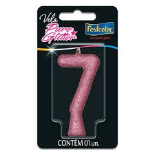 VELA FESTCOLOR GLITTER ROSA N 7