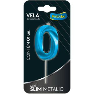 VELA FESTCOLOR SLIM METALLIC AZUL N 0