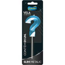VELA FESTCOLOR SLIM METALLIC AZUL N 6