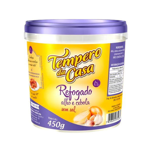 ALHO REFOGADO TEMPERO DA CASA 450G