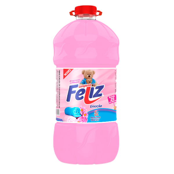 AMACIANTE LIMPEZA FELIZ 5L EMOCAO ROSA