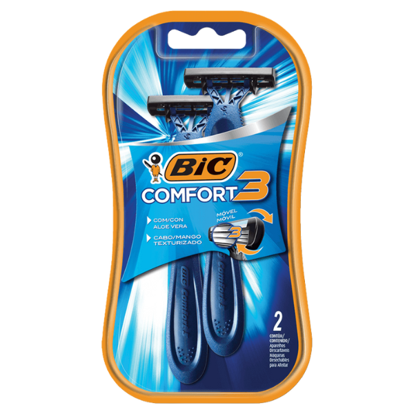 APARELHO BIC CONFORT 3 C/02 PELE NORMAL