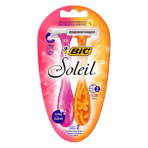 APARELHO BIC SOLEIL C/2 LJ/ROSA