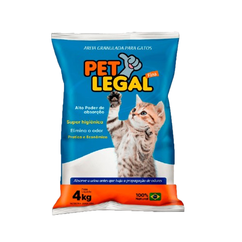AREIA HIGIENICA FINA FLORAL PET LEGAL4KG