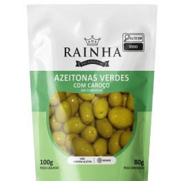 AZEITONA RAINHA VERDE C/ CAROÇO 80G