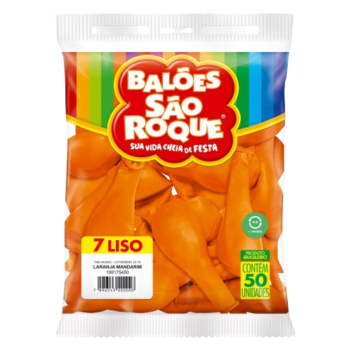 BALAO FEST BALL LARANJA N:7 50UN